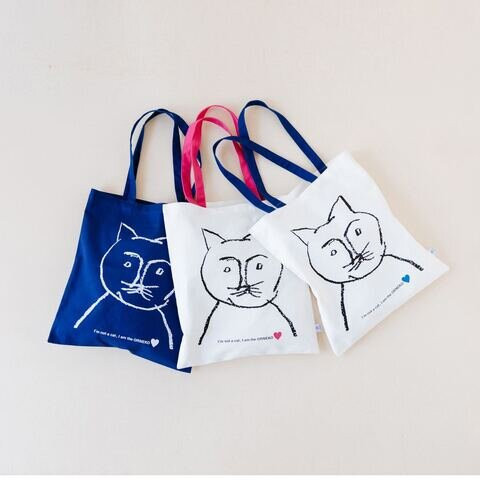 orneko 貓咪大臉帆布袋 
