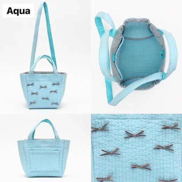 Gypsohila 蝴蝶結絎縫斜背手提袋 