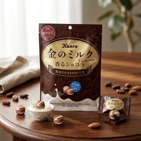 **預購**Kanro 期間限定 金的巧克力牛奶硬糖 