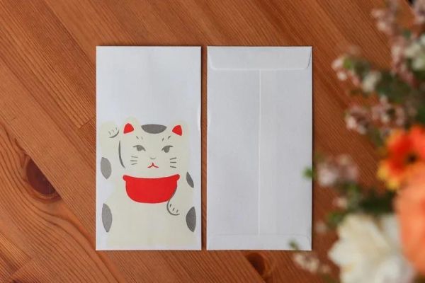 羅工房 京都手工招財貓信封袋三入 