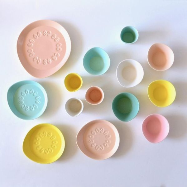 mina perhonen皆川明choucho陶瓷茶杯(黃) 