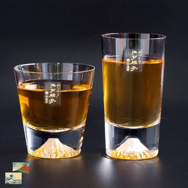 田島硝子 手工吹製富士山玻璃杯 
