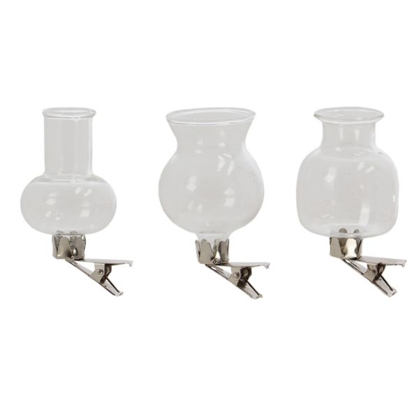 三種造型花瓶玻璃夾三入組 
