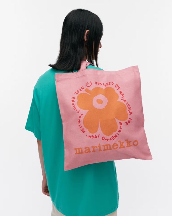 marimekko Kioski Vankka Unikko 罌粟花棉麻環保袋 