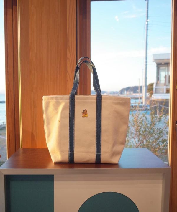 45r 葉山小插圖刺繡雙面重磅帆布手提袋 