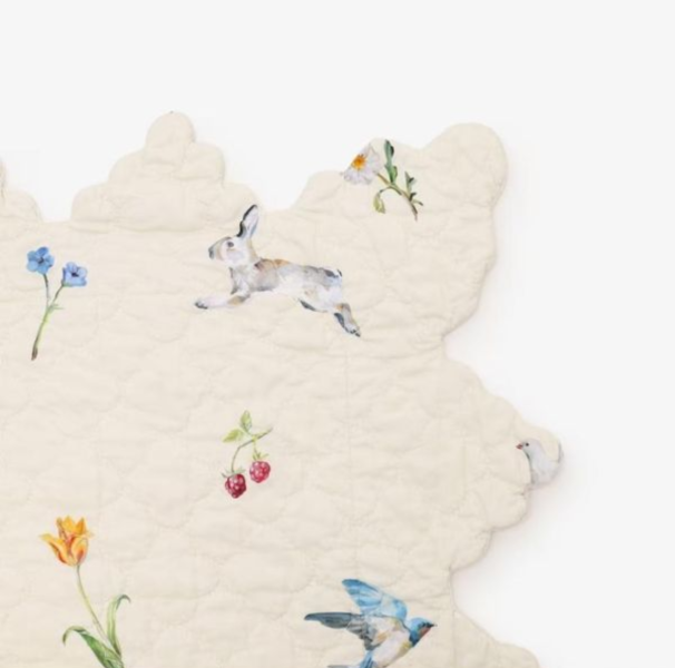 Afternoon Tea莊島步音動物花朵插圖多功能毯(米) 