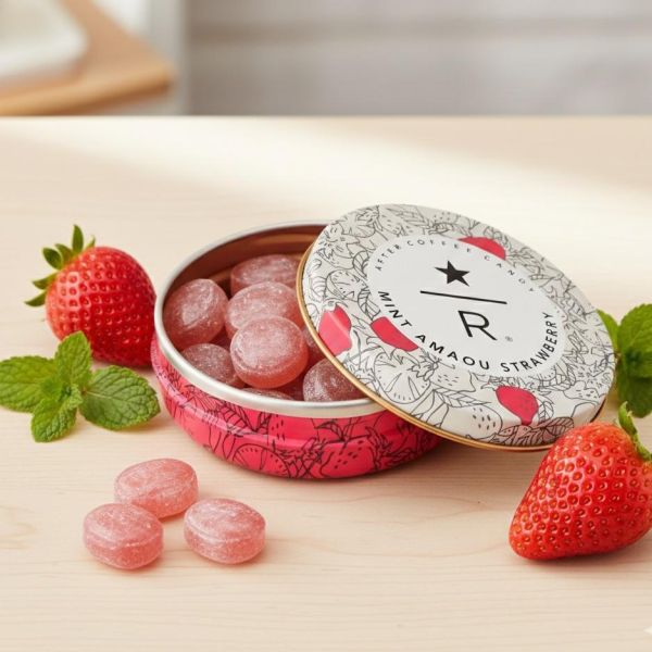 tokyo星巴克臻選草莓/青蘋果薄荷硬糖圓罐 