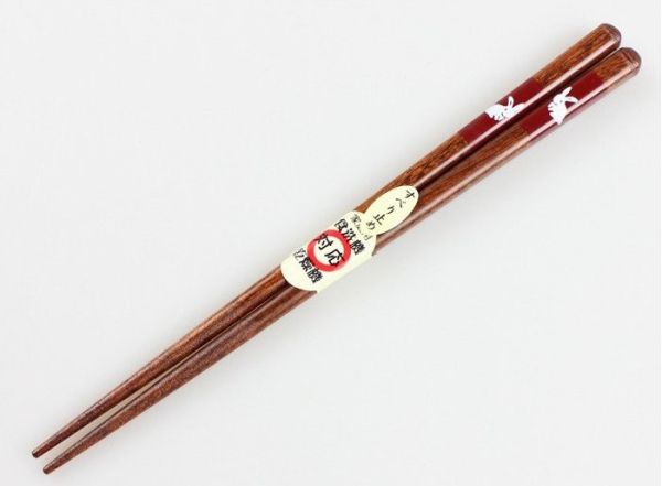 孩童用天然木兔子木筷 21cm 