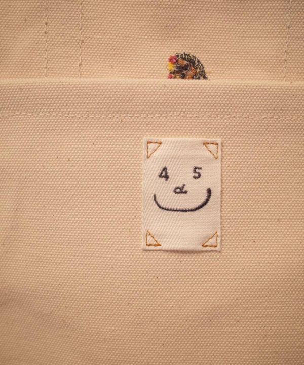 45r 葉山小插圖刺繡雙面重磅帆布手提袋 