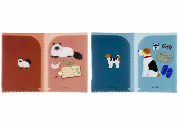 米津祐介 貓咪6格A5文件夾(咖) 