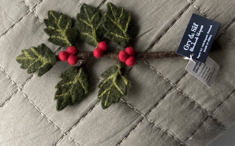 EnGry&Sif手工羊毛氈聖誕紅吊飾 