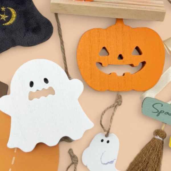 萬聖節木製小擺設 