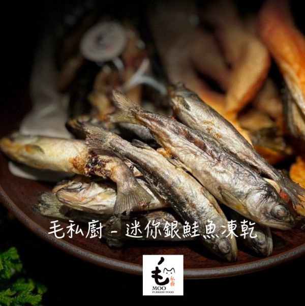 毛私廚【常溫凍乾】｜迷你銀鮭魚｜細緻鮮海味｜3 包組｜單包 45 克 