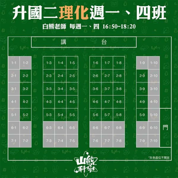 升 國 二 理 化 週 一 四 班 