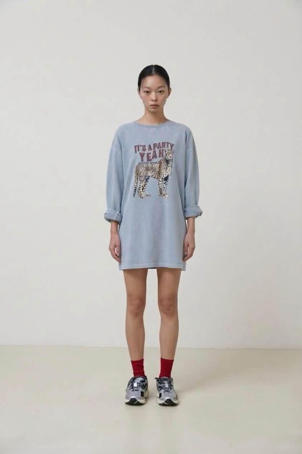 休閒隨性感長版tee(4色) 