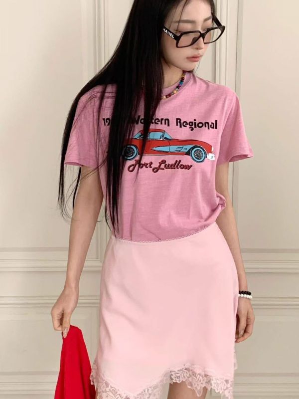 有型的日常感美式復古車tee(4色) 