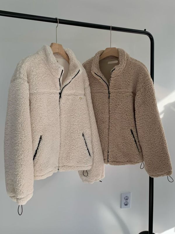 暖霧立領泰迪外套(2色) 