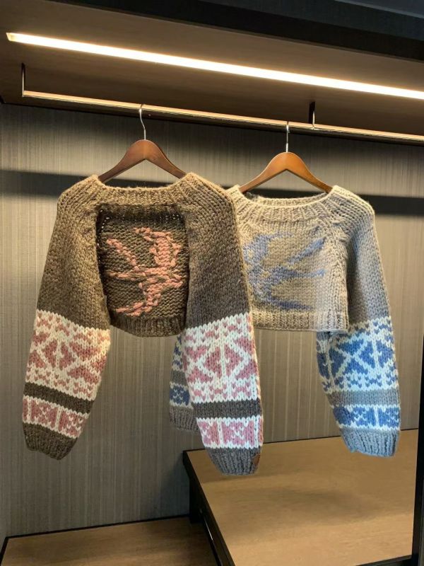 2面穿手工北歐針織羊毛衣(2色) 