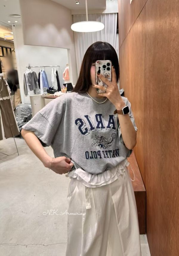 雲朵下擺字母tee(3色) 