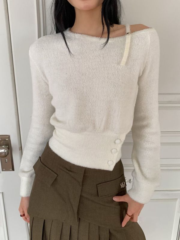 單穿就很有女人味-微短版毛絨上衣(4色) 