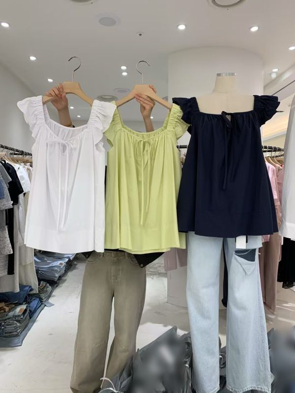 2穿小優雅蝴蝶結背心(也可以一字領 3色) 