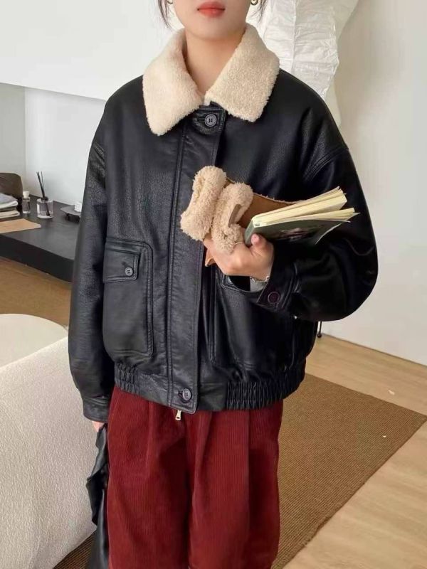 穿出冬日的俐落溫度-毛領皮外套 