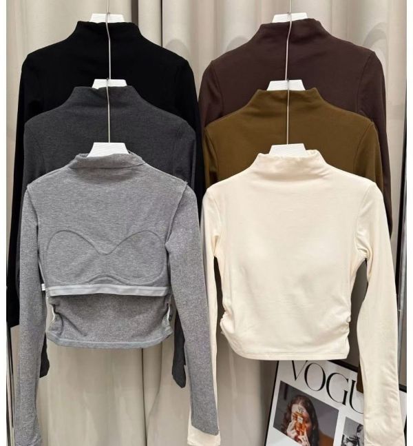 小性感內磨毛胸墊tee(5色) 