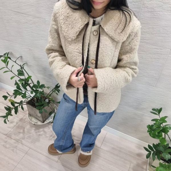 冬日的溫柔氛圍Q毛外套(領子可拆) 