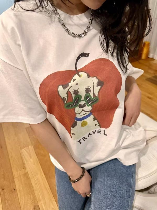 營造隨性感狗狗tee(2色) 