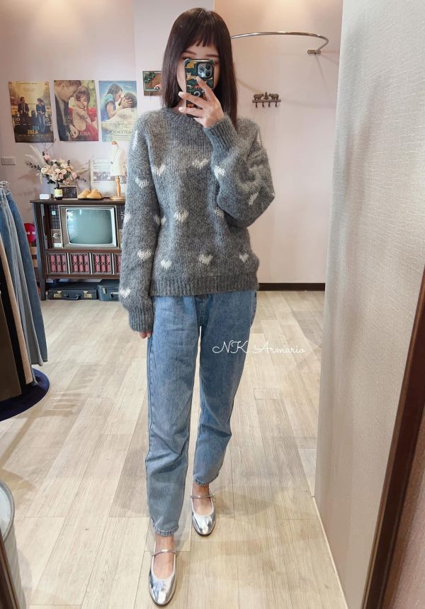 舒服好搭愛心毛衣 
