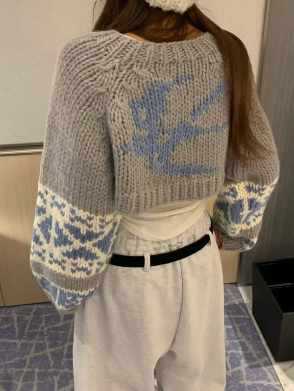 2面穿手工北歐針織羊毛衣(2色) 