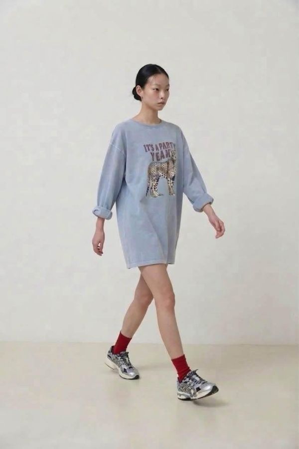 休閒隨性感長版tee(4色) 