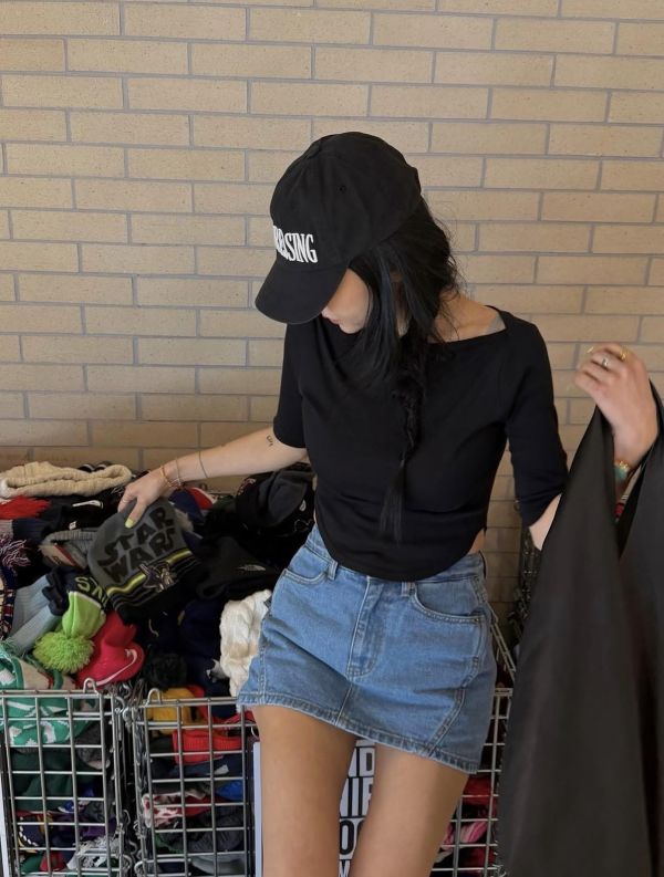 微性感小細節船領tee(3色) 