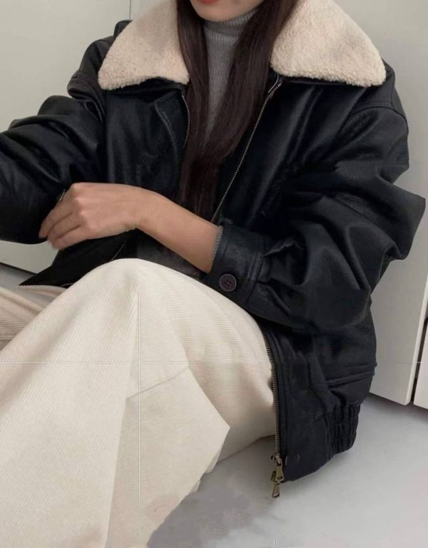 穿出冬日的俐落溫度-毛領皮外套 