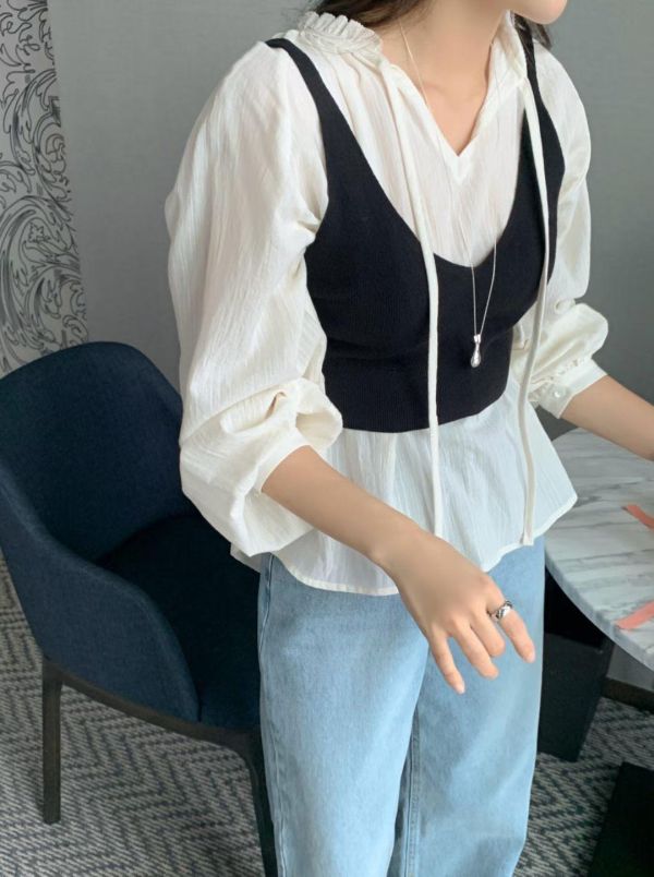 層次穿搭必備款-針織背心(2色) 