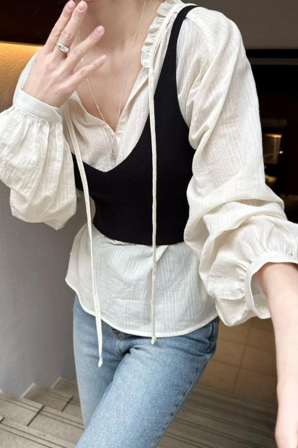 層次穿搭必備款-針織背心(2色) 