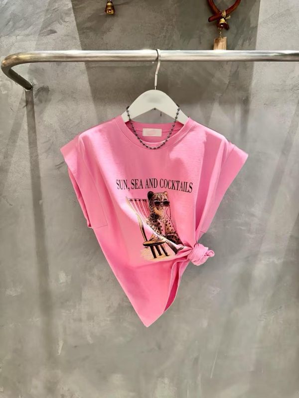 夏日微袖美式tee(3色) 