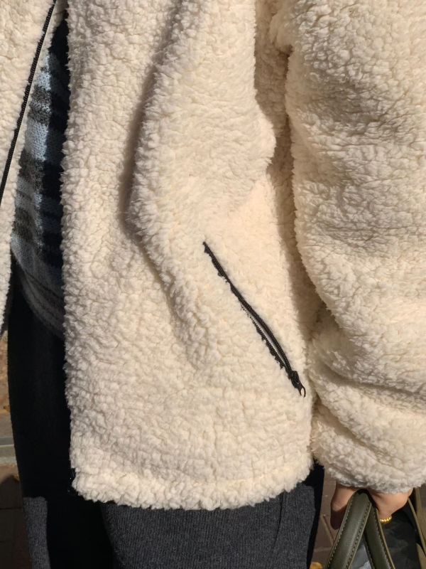 暖霧立領泰迪外套(2色) 