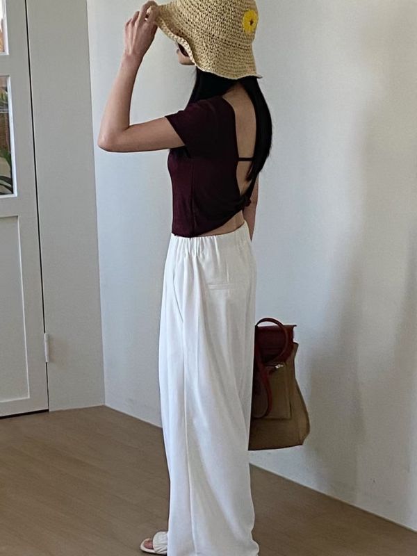 美背小性感彈力bra tee(3色) 