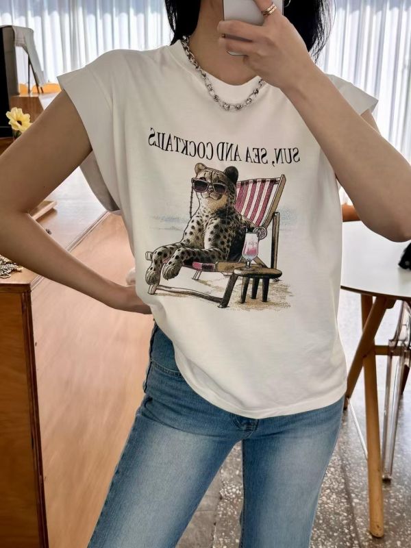 夏日微袖美式tee(3色) 