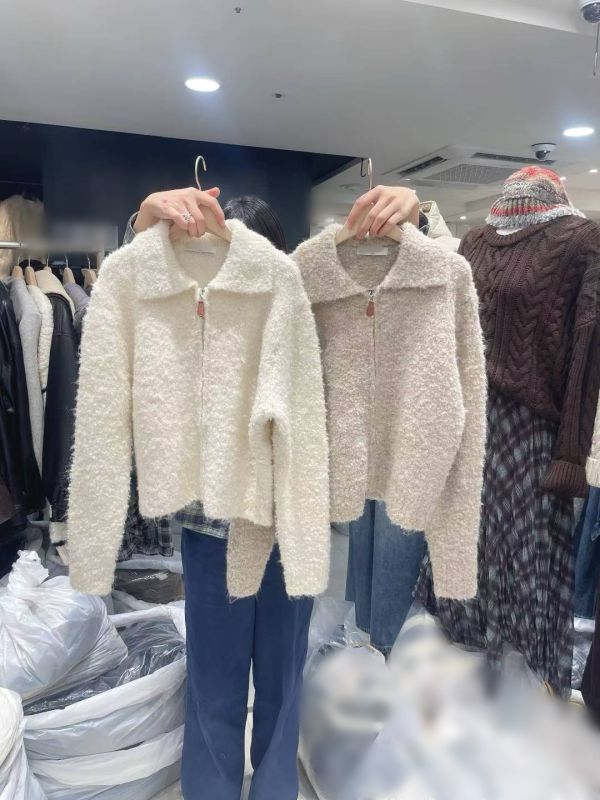 溫柔毛絨感立領上衣外套(3色) 