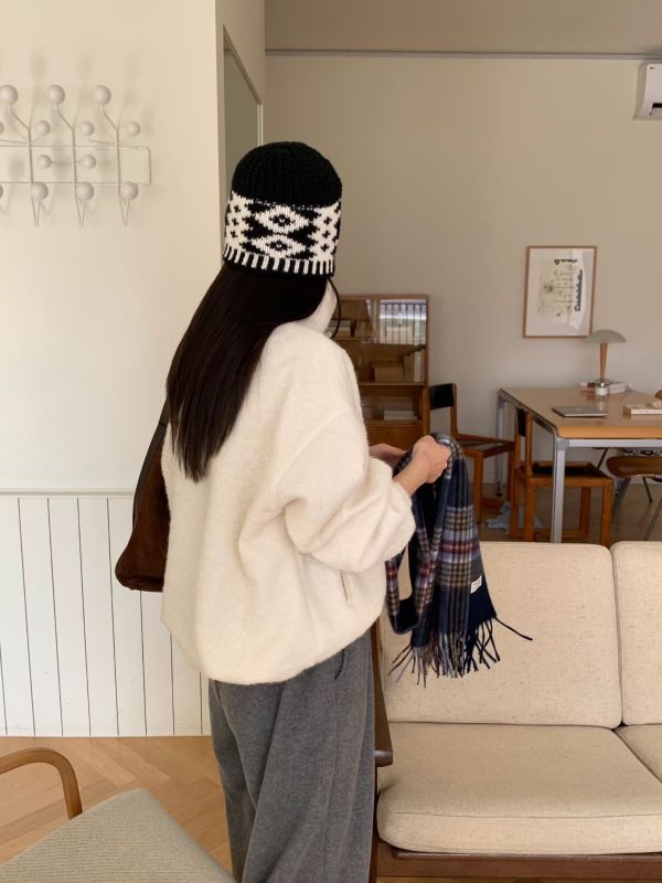 最實穿的冬季輪廓-奶油絨立領上衣(2色) 