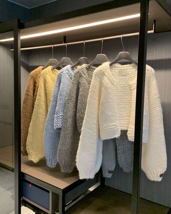 超爆好看手工羊毛針織外套(5色) 