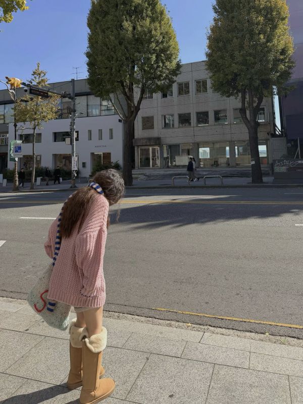 冬天只想穿這件-粗針配色毛衣(2色) 