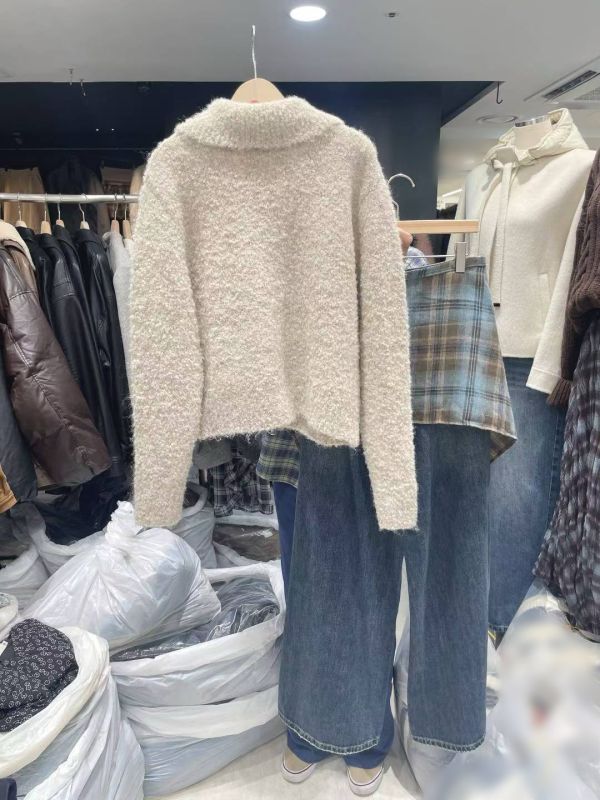 溫柔毛絨感立領上衣外套(3色) 