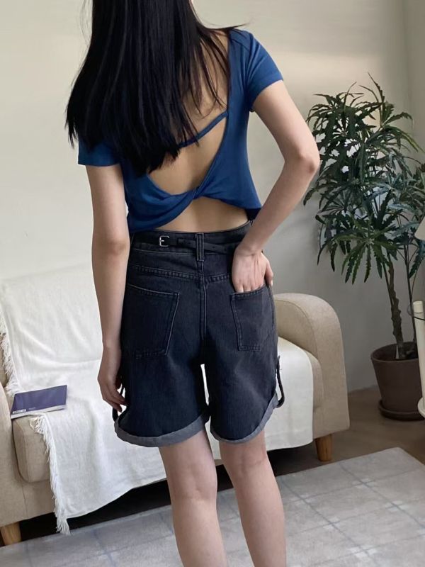 美背小性感彈力bra tee(3色) 
