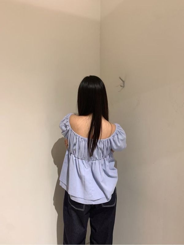 百搭渡假風小澎袖方領衫(4色) 
