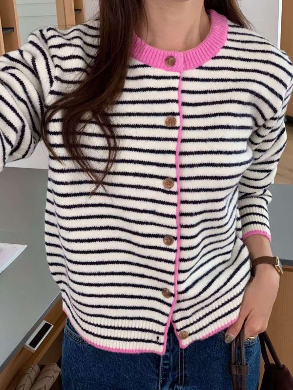 綁綁披披都好看條紋針織(4色) 