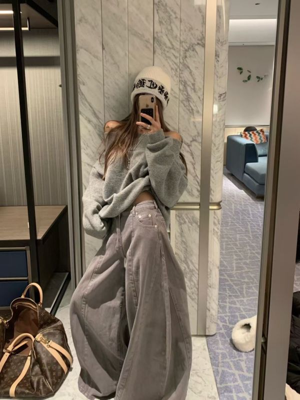 親膚斜肩/一字領羊毛上衣(5色) 