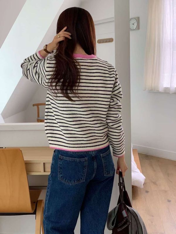 綁綁披披都好看條紋針織(4色) 